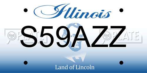 S59AZZ Illinois License Plate