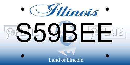 S59BEE Illinois License Plate
