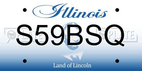 S59BSQ Illinois License Plate