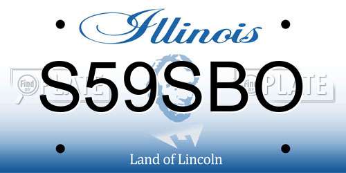S59SBO Illinois License Plate