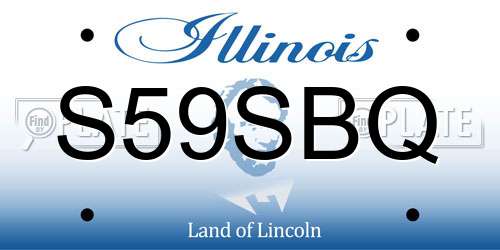 S59SBQ Illinois License Plate