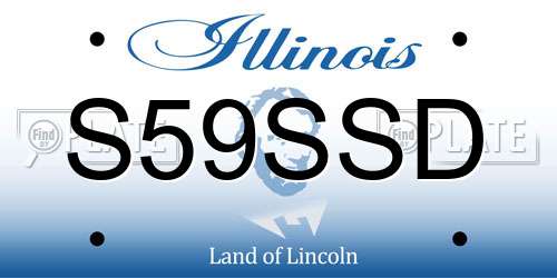S59SSD Illinois License Plate