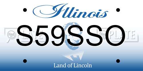 S59SSO Illinois License Plate