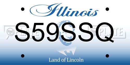 S59SSQ Illinois License Plate