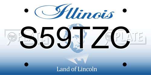 S59TZC Illinois License Plate