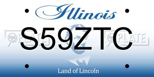 S59ZTC Illinois License Plate