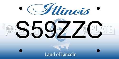 S59ZZC Illinois License Plate