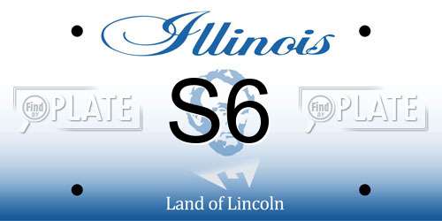 S6 Illinois License Plate
