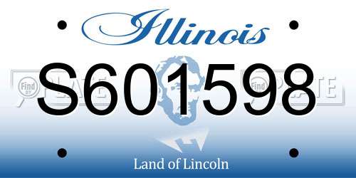 S601598 Illinois License Plate