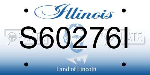 S60276I Illinois License Plate
