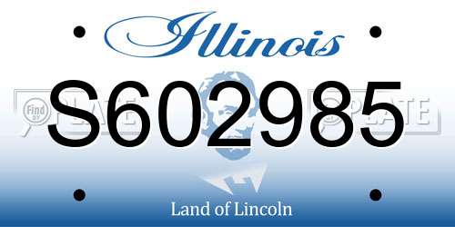 S602985 Illinois License Plate