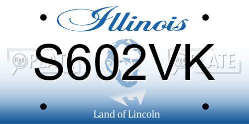 S602VK Illinois License Plate
