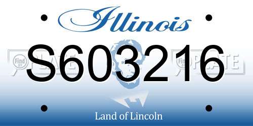 S603216 Illinois License Plate