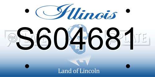 S604681 Illinois License Plate