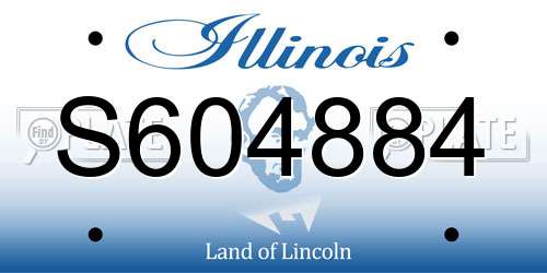S604884 Illinois License Plate
