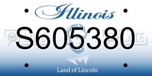 S605380 Illinois License Plate
