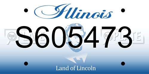 S605473 Illinois License Plate