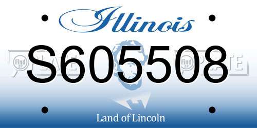 S605508 Illinois License Plate