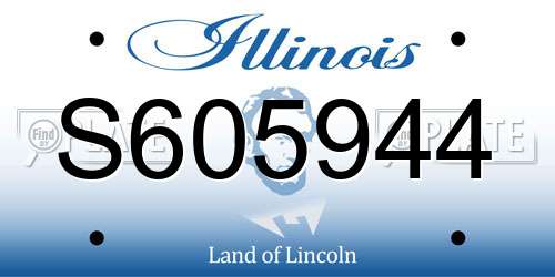 S605944 Illinois License Plate