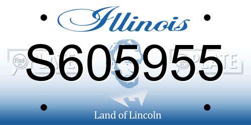 S605955 Illinois License Plate