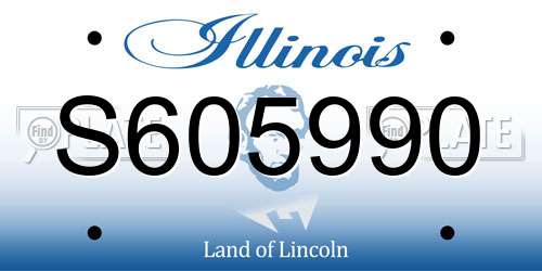 S605990 Illinois License Plate
