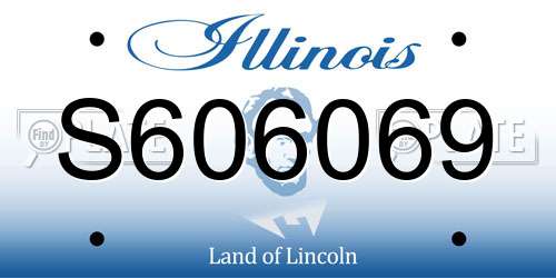 S606069 Illinois License Plate