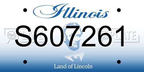 S607261 Illinois License Plate