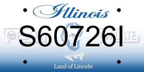 S60726I Illinois License Plate
