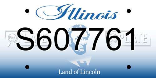 S607761 Illinois License Plate