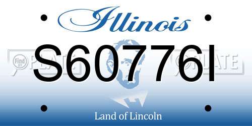 S60776I Illinois License Plate