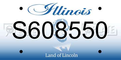 S608550 Illinois License Plate