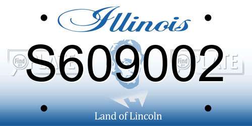 S609002 Illinois License Plate