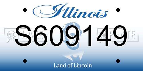 S609149 Illinois License Plate