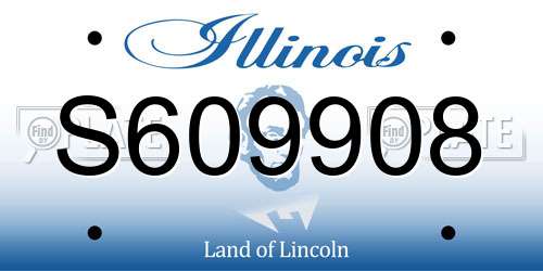 S609908 Illinois License Plate