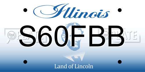 S60FBB Illinois License Plate