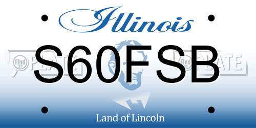 S60FSB Illinois License Plate