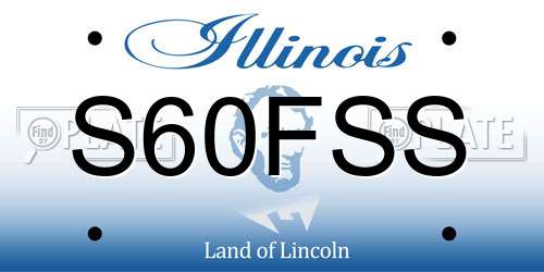 S60FSS Illinois License Plate