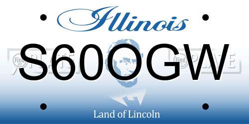 S60OGW Illinois License Plate