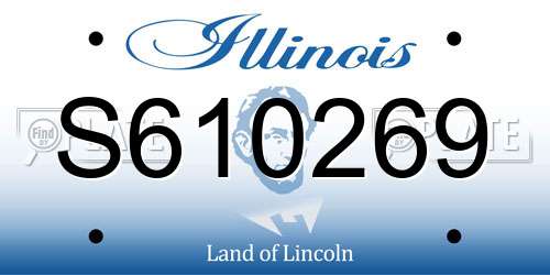 S610269 Illinois License Plate