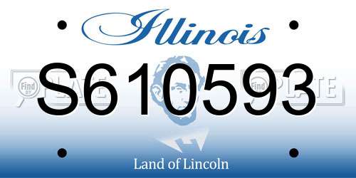 S610593 Illinois License Plate