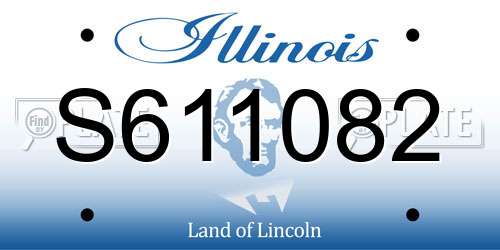 S611082 Illinois License Plate