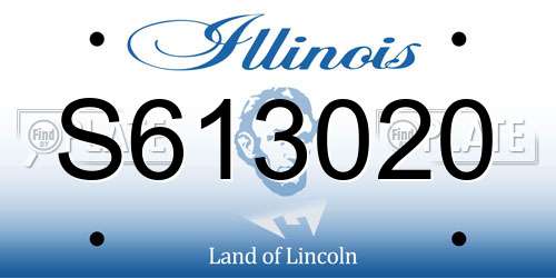 S613020 Illinois License Plate