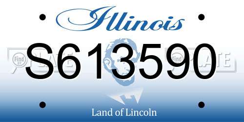 S613590 Illinois License Plate