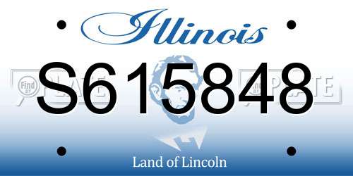 S615848 Illinois License Plate