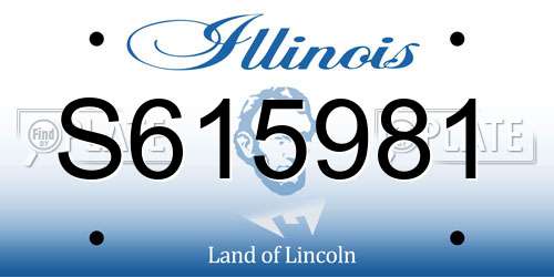 S615981 Illinois License Plate