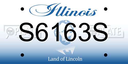 S6163S Illinois License Plate