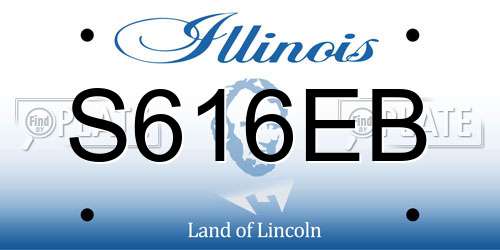 S616EB Illinois License Plate