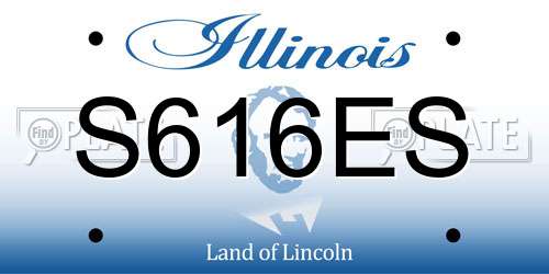 S616ES Illinois License Plate