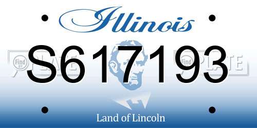 S617193 Illinois License Plate