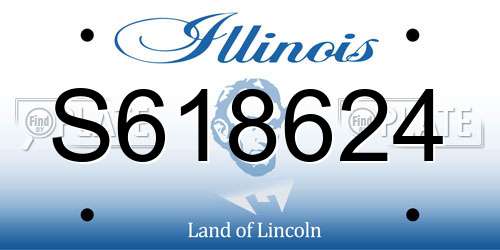 S618624 Illinois License Plate